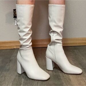 Steve Madden Women’s Below the Knee Boots, Cream, Size 9